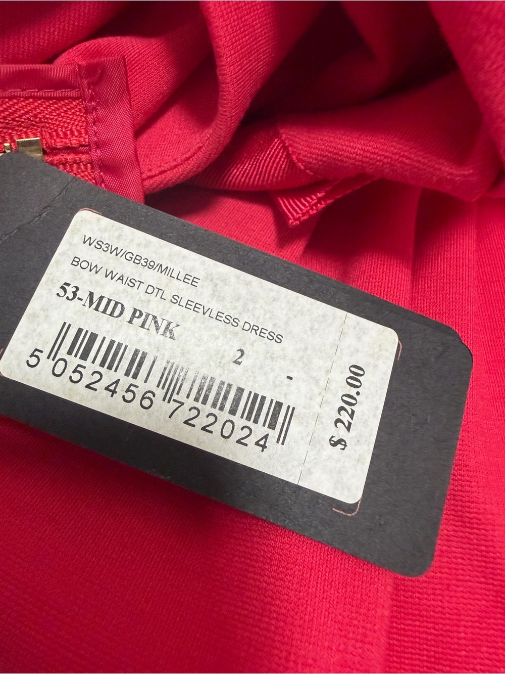 Ted Baker Hot Pink Sleeveless Sheath Dress - Picture 6 of 7